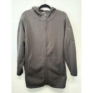 L.L. Bean Women's Sweater Fleece Coat, Black, Size 1X Plus